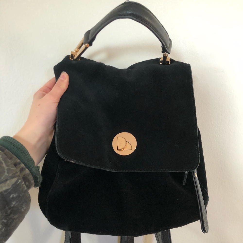 Moda Luxe Suede Backpack Purse